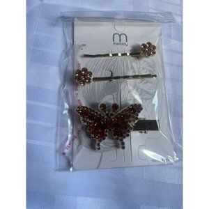 3 Pieces butterfly hair pin 2 Package